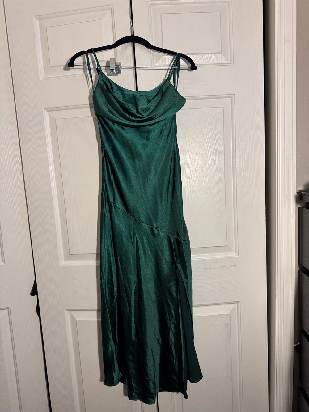 Hello Molly Cowl Neck Dress in Forest Green Size XS NWT
